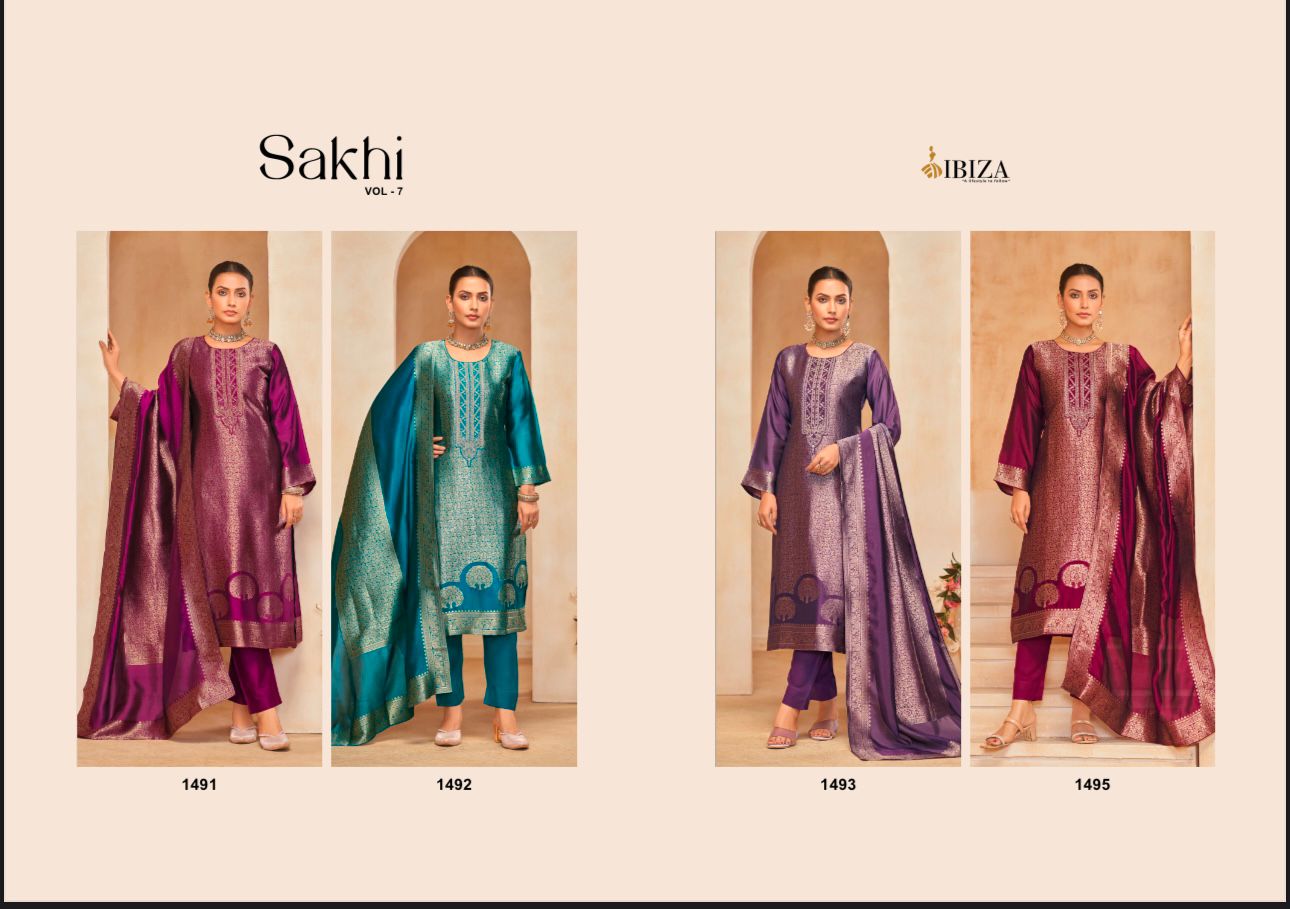 Sakhi Vol 7 By Ibiza  Silk Jacquard Salwar Kameej Best Wholesale Shop In Surat
